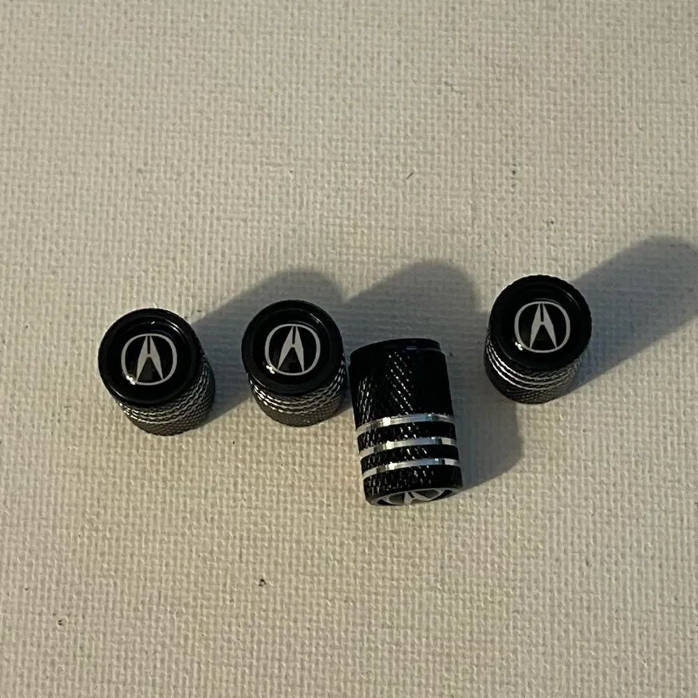 Acura Logo valve Stem caps in Black set of 4 NWT